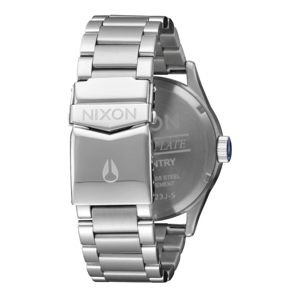 Nixon Sentry A356-5246-00 Men's Silver Stainless Steel Analog Dial Watch GBO2938